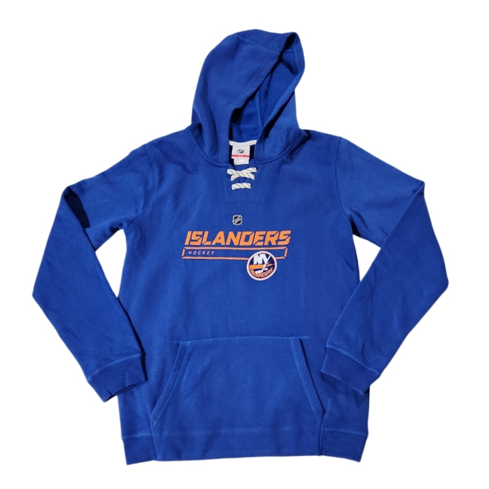 NHL New York Islanders Hockey Youth  Hooded Sweatshirt with Lace Detail (XL)